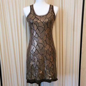 CHELSEA & VIOLET Dress Gold Sequin Tank Mini